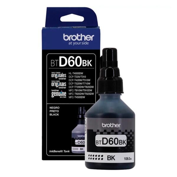 Tinta Impresora Brother Btd60bk Negra 108 Ml