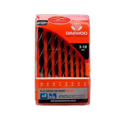 Kit De 8 Mechas Daewoo Dwkit8w Para Madera Tamaños 3 Al 10 Kit De 8 Mechas Daewoo Dwkit8w Para Madera Tamaños 3 Al 10
