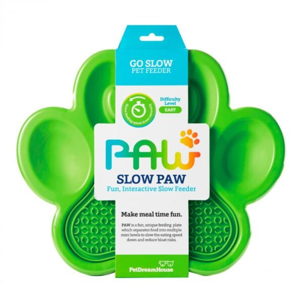 Comedero Lento Petdreamhouse Paw2en1 Verde Perros Y Gatos