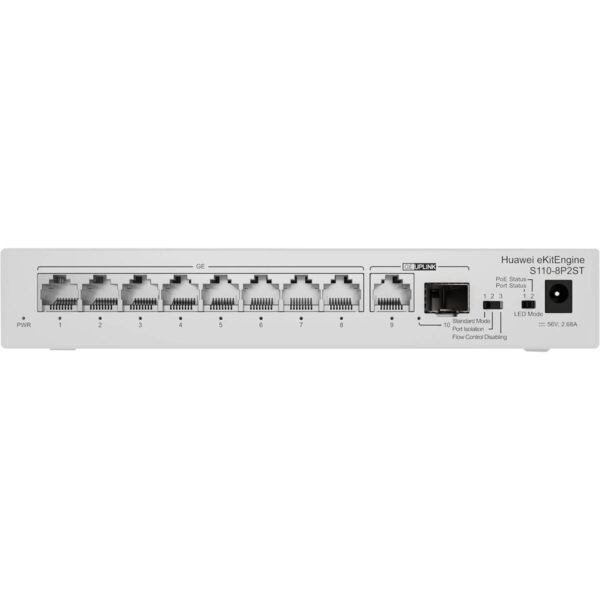 Switch HUAWEI eKit S110-8P2ST de 8 puertos 14.88 Mpps Switch HUAWEI eKit S110-8P2ST de 8 puertos 14.88 Mpps