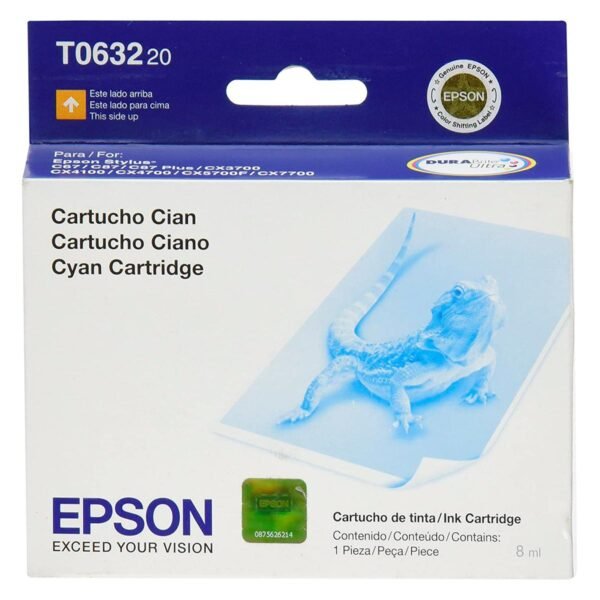 Cartucho Epson Original T63 Colores Epson Cx 3700 4700 Cyan