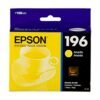 Cartucho De Tinta Epson 196, Color Amarillo, 4 Ml