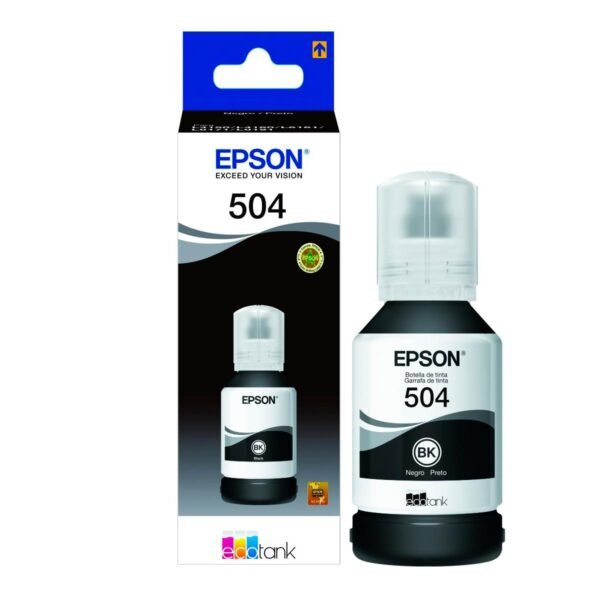 Botella de Tinta Epson T504120-AL Negro Botella de Tinta Epson T504120-AL Negro