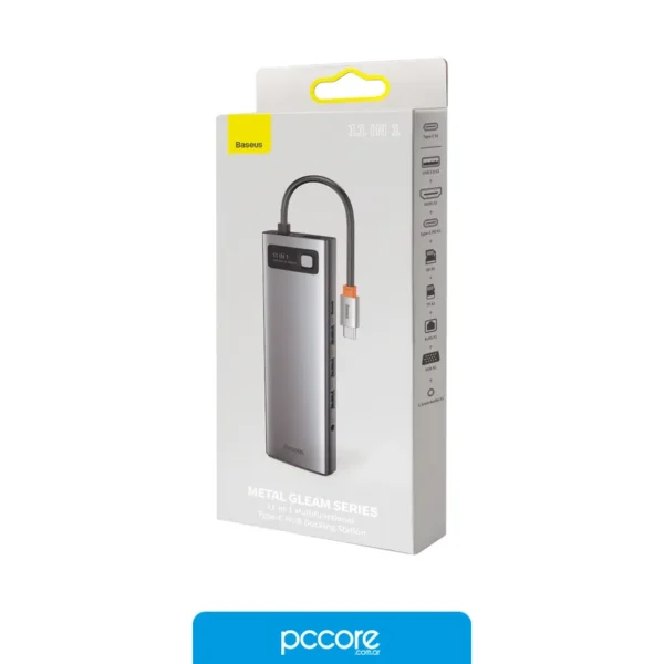 Accesorios Hub Usb 11 In 1 Usb C A Usb C PD / Hdmi 4k x2 / VGA / Usb 3.0 x3 / RJ45 / SD / MicroSD / Jack 3.5 / Baseus, v Accesorios Hub Usb 11 In 1 Usb C A Usb C PD / Hdmi 4k x2 / VGA / Usb 3.0 x3 / RJ45 / SD / MicroSD / Jack 3.5 / Baseus, v