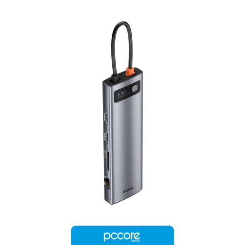 Hub Usb 11 In 1 Usb C A Usb C PD / Hdmi 4k x2 / VGA / Usb 3.0 x3 / RJ45 / SD / MicroSD / Jack 3.5 / Baseus