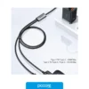 Accesorios Cable Usb Mcdodo Degree Dual Tipo C A Tipo C x2 100W 1.5M, vista lateral