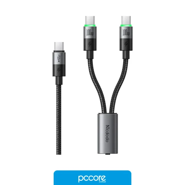 Cable Usb Mcdodo Degree Dual Tipo C A Tipo C x2 100W 1.5M