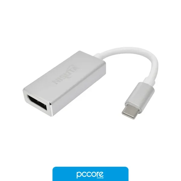 Adaptadores Conversor Nisuta Usb Tipo C 3.1 A DisplayPort NS-USBCDP, vista frontal