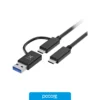 Adaptador Xtech, 2 en 1, usb-C a usb-C con Dongle