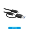 Adaptadores Adaptador Xtech, 2 en 1, usb-C a usb-C con Dongle, vista frontal