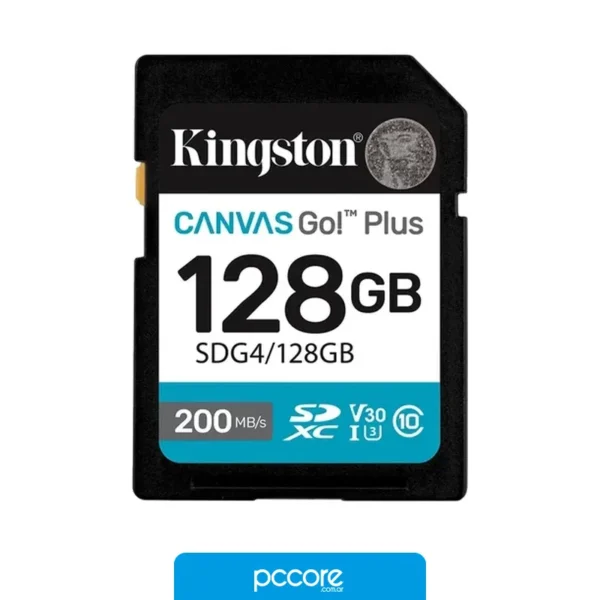 Tarjeta de Memoria KINGSTON Canvas Go Plus SDXC 128GB Gen4 C10 UHS-I U3 V30 200MB/s Tarjeta de Memoria KINGSTON Canvas Go Plus SDXC 128GB Gen4 C10 UHS-I U3 V30 200MB/s