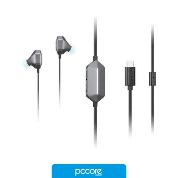 Audio Lenovo Aur In ear Gaming 7,1 Legion E510 RGB, vista lateral