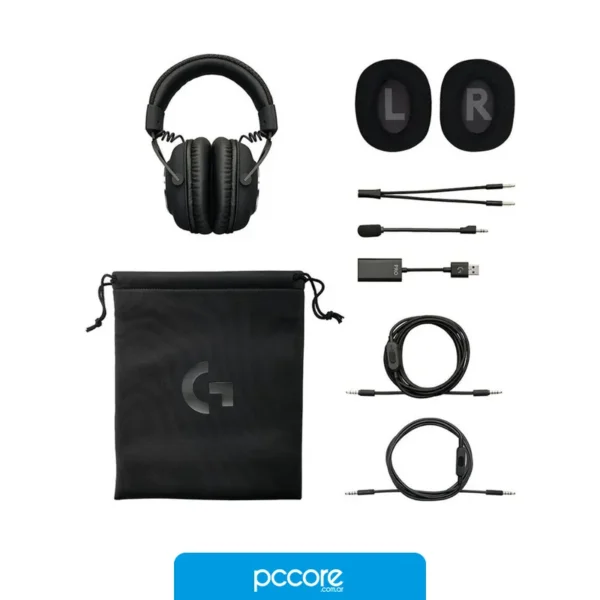 Audio Auricular LOGITECH GPRO X Blue Voice Negro Negro Blue, detalle