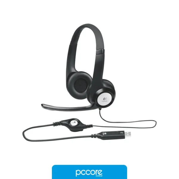 Audio Auricular LOGITECH H390 Negro, vista lateral