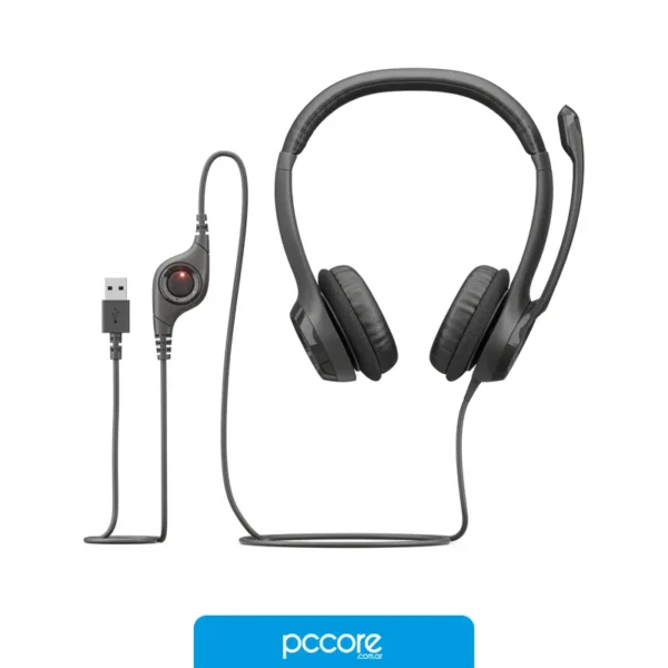 Audio Auricular LOGITECH H390 Negro, vista posterior