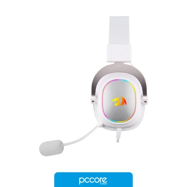 Audio Auricular Redragon Zeus X RGB Blanco, vista frontal Audio Auricular Redragon Zeus X RGB Blanco, vista frontal
