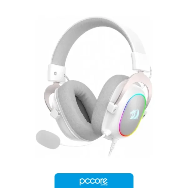 Audio Auricular Redragon Zeus X RGB Blanco, detalle Audio Auricular Redragon Zeus X RGB Blanco, detalle