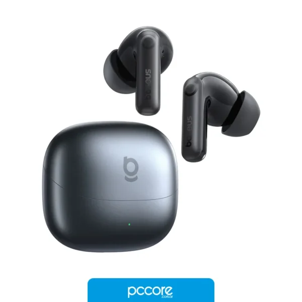 Auriculares Baseus Bass BP1 Pro Bluetooth 6 Cancelación ENC TWS Black, vista frontal Auriculares Baseus Bass BP1 Pro Bluetooth 6 Cancelación ENC TWS Black, vista frontal