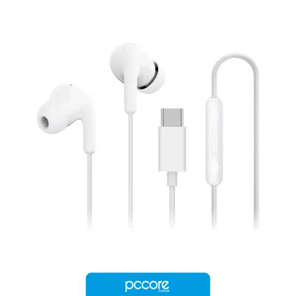 Auriculares Xiaomi Type-C Earphones White, vista frontal