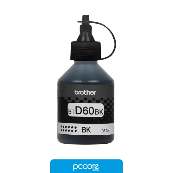 Botella De Tinta Brother BT-D60BK Negro P/T420 Botella De Tinta Brother BT-D60BK Negro P/T420