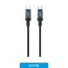 Cable Usb Nisuta Tipo C A Tipo C USB 4.0 40Gbps PD 3.1 240W 1.5Mts NSCUSB42