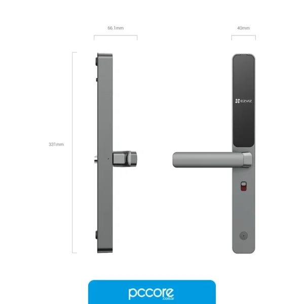 Cámaras de Seguridad EZVIZ Cerradura Wifi DL06 Huella, vista lateral Cámaras de Seguridad EZVIZ Cerradura Wifi DL06 Huella, vista lateral