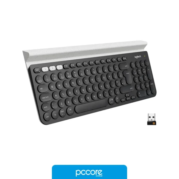 Combos Teclado Teclado Inalambrico Logitech K780 Multimedia Black, vista lateral Combos Teclado Teclado Inalambrico Logitech K780 Multimedia Black, vista lateral