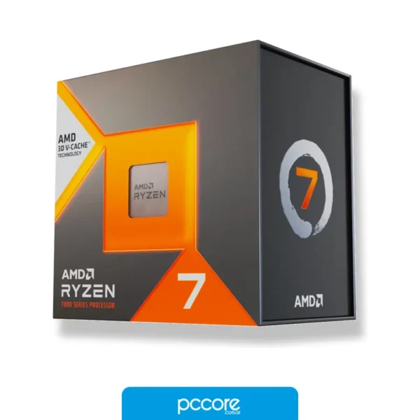 Componentes de PC Procesador AMD Ryzen 7 7700X3D 4.5GHZ AM5 8-CORE 120W AM5, vista frontal