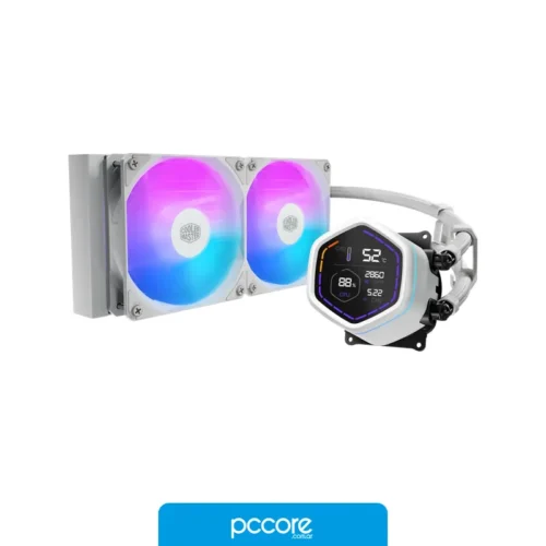 Water Cooler Cooler Master MasterLiquid Core NEX Digital 240 2 Fans 120mm ARGB White