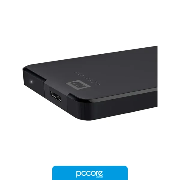 Disco Externo HDD WESTERN DIGITAL Elements 2TB USB 3.0 Tipo A Negro, vista frontal