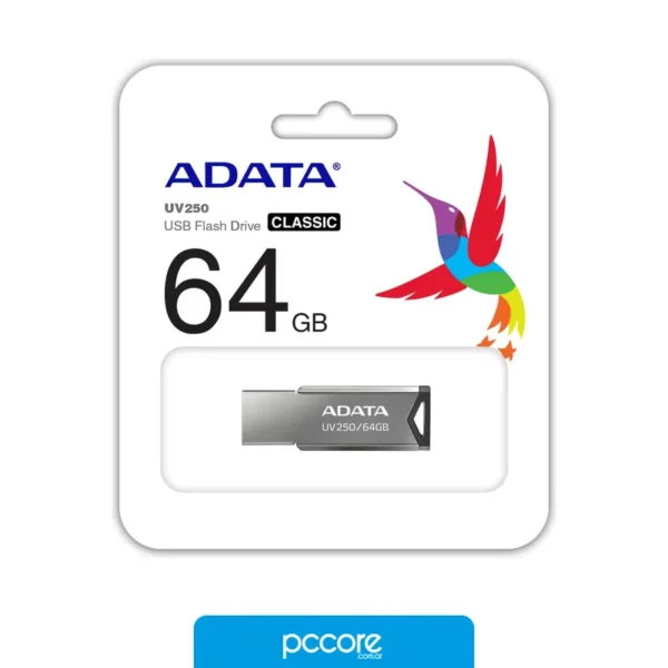 Pen Drive ADATA UV250 64GB USB 2.0 Metal Pen Drive ADATA UV250 64GB USB 2.0 Metal