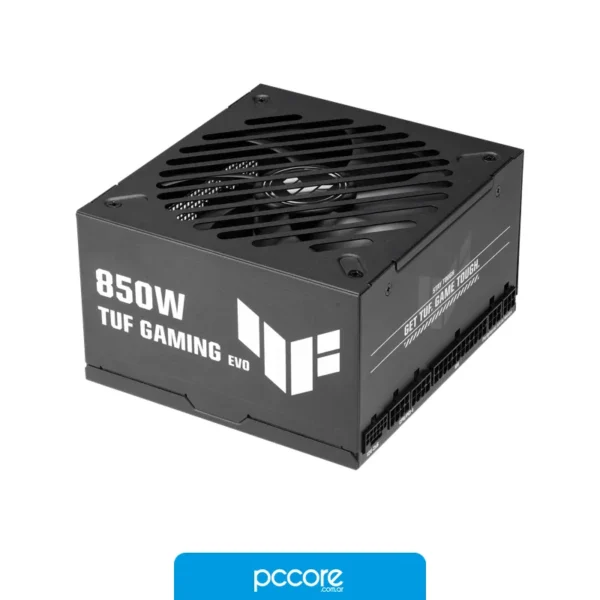 Fuentes Fuente ASUS TUF GAMING 850W GOLD EVO, vista lateral Fuentes Fuente ASUS TUF GAMING 850W GOLD EVO, vista lateral