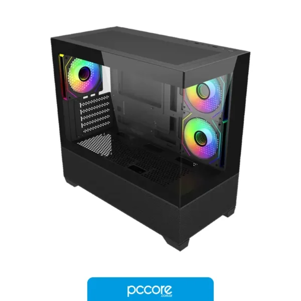 Gabinetes Gabinete Cooler Master Elite 490 M-ATX ARGB Black, vista frontal Gabinetes Gabinete Cooler Master Elite 490 M-ATX ARGB Black, vista frontal