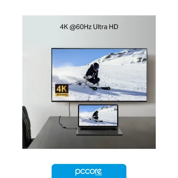 Hubs Adaptador Tp-link USB Tipo C a HDMI 4K 60Hz UA520C, vista lateral Hubs Adaptador Tp-link USB Tipo C a HDMI 4K 60Hz UA520C, vista lateral