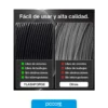 Impresoras Filamento Flashforge PLA ECOPLA Negro 1.75mm, detalle