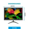 Monitores Monitor 19 Global Office 19 HD HDMI VGA Fuente externa, vista frontal