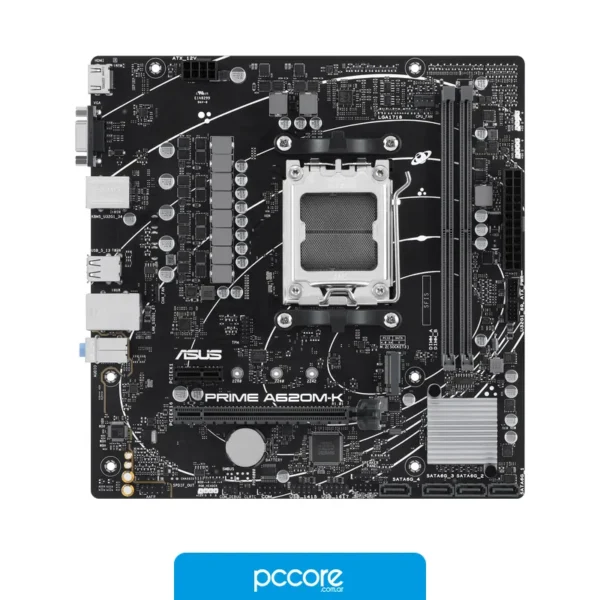 Motherboards Motherboard ASUS PRIME A620M-K AM5 DDR5, vista frontal Motherboards Motherboard ASUS PRIME A620M-K AM5 DDR5, vista frontal