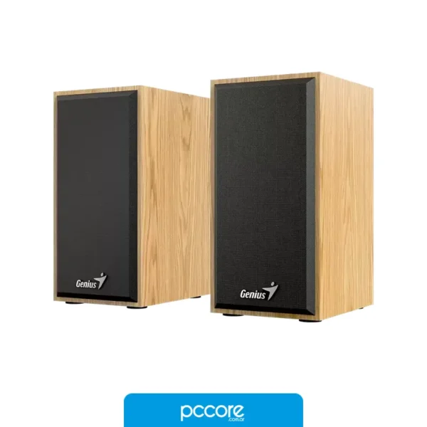 Parlantes Parlante Genius SP-HF180 6W Usb Pine Wood, vista frontal Parlantes Parlante Genius SP-HF180 6W Usb Pine Wood, vista frontal