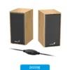 Parlantes Parlante Genius SP-HF180 6W Usb Pine Wood, vista lateral Parlantes Parlante Genius SP-HF180 6W Usb Pine Wood, vista lateral