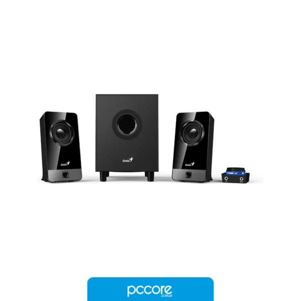 Parlantes Parlante Genius SW-2.1 300x 10W Black, vista frontal Parlantes Parlante Genius SW-2.1 300x 10W Black, vista frontal