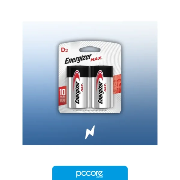 Pilas Pila D Energizer Alcalina X Unidad, vista frontal
