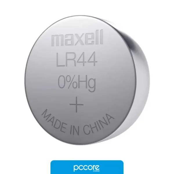 Pilas Pila LR44 A76 Maxcell Alcalina BP10, vista frontal