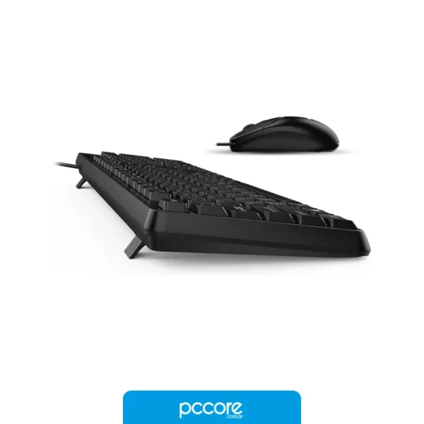 Teclados Teclado y Mouse c/Cable GENIUS KM-170 Negro, vista frontal