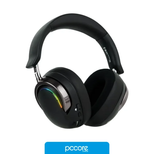 Audio Auriculares AULA A700 Wireless+Miniplug+BT RGB Black Grey, detalle Audio Auriculares AULA A700 Wireless+Miniplug+BT RGB Black Grey, detalle