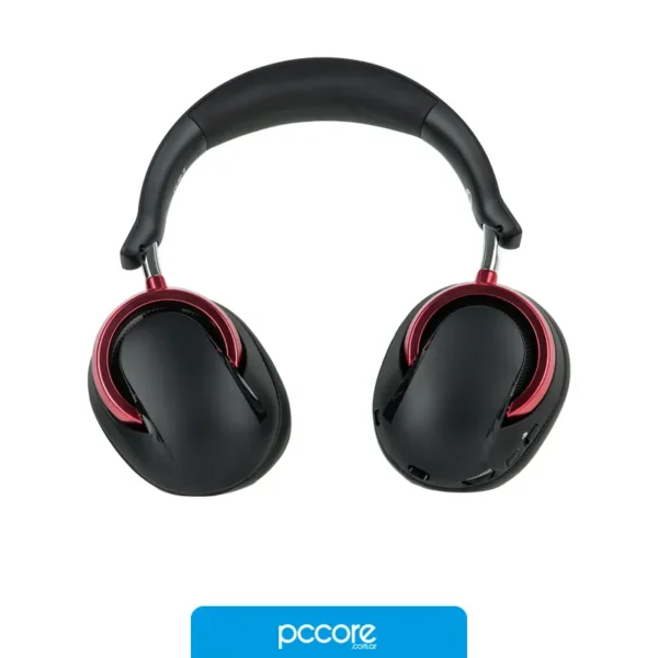 Audio Auriculares AULA A700 Wireless+Miniplug+BT RGB Black Red, vista posterior