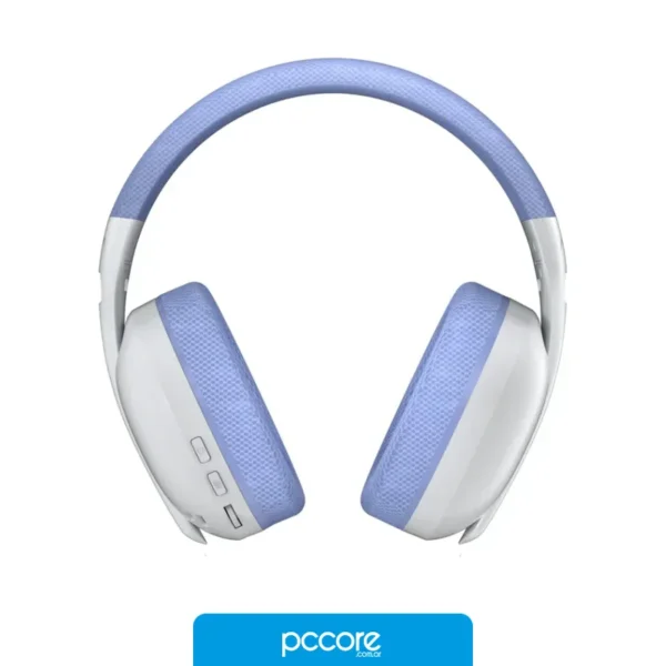 Audio Auriculares AULA S6 Wireless+Miniplug+BT Blue White White Blue, vista lateral