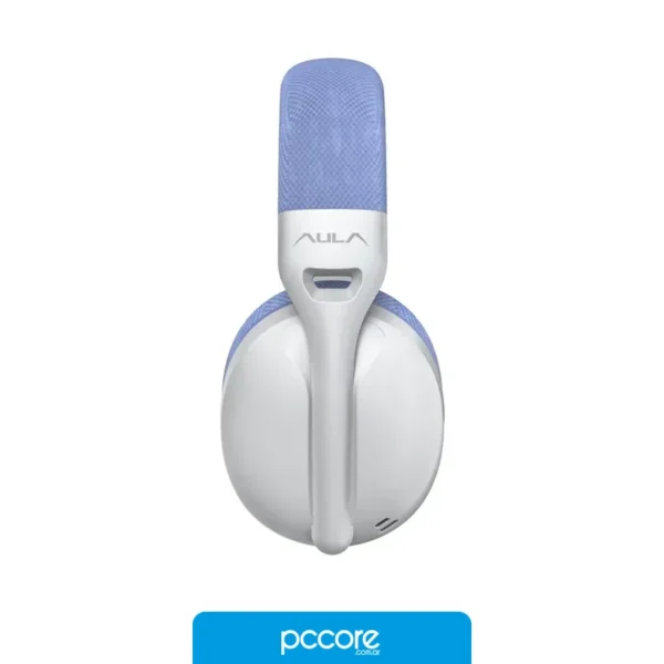 Audio Auriculares AULA S6 Wireless+Miniplug+BT Blue White White Blue, detalle