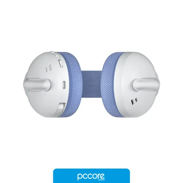 Audio Auriculares AULA S6 Wireless+Miniplug+BT Blue White White Blue, vista posterior