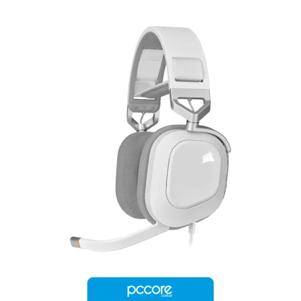Audio Auricular gaming cableado Corsair HS80 RGB USB, blanco