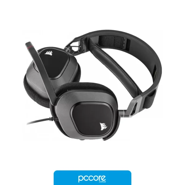 Audio Auricular gaming cableado Corsair HS80 RGB USB, carbón, detalle Audio Auricular gaming cableado Corsair HS80 RGB USB, carbón, detalle